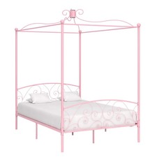Himmelbett-Gestell Rosa Metall