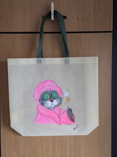 Handgemalt unikat stoffbeutel - unikat,