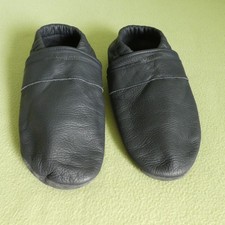 Kinder Leder Hausschuhe ca. Gr. 34 blau