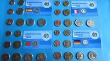 Kursmünzensätze Europa 12 Stück / Fußball-EM 2008 mit Silbermedaillen in st/PP