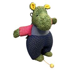 Sigikid Krokodil Spieluhr Frottee Plüsch Stofftier 22cm Grün Blau Rot Karo Retro