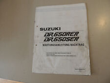 Suzuki DR 650 RE SE Ergänzungs Werkstatthandbuch  Reparaturanleitung Heft 1994