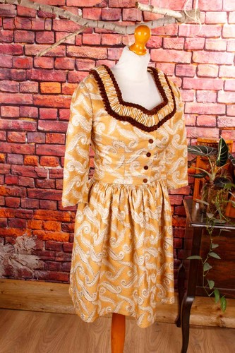 Vintage brokat dirndl kleid - vintage, +