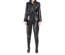 Weicher Leder Catsuit Overall