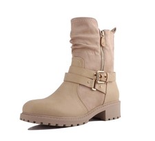 Damen Stiefeletten Biker Boots Stiefel leicht gefüttert Schnalle 2520 Neu