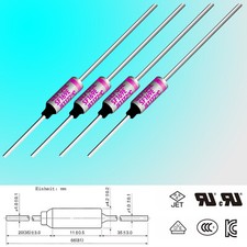 Temperatursicherung Thermosicherung Sicherung 250V 10A 73°C bis 240°C auch Sets