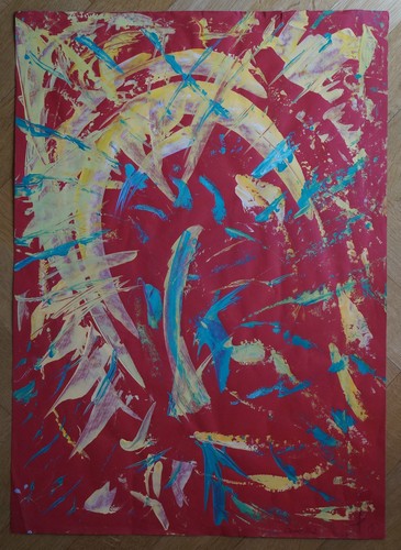 Gouache zeichnung komposition - gouache,