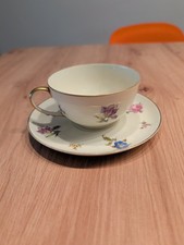 Rosenthal Ivory Moosrose Elfenbeinporzellan Tasse+Untertasse guter Zustand