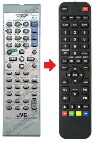 Ersatz fernbedienung für jvc - ersatz,