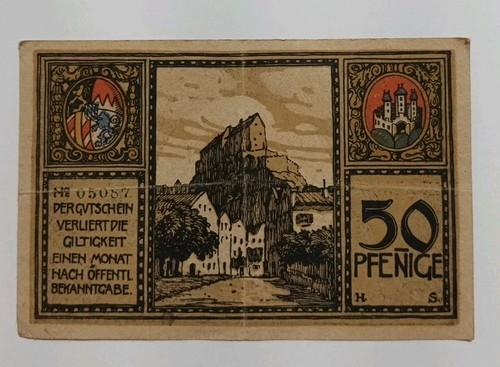 Notgeld burghausen stadt 50 - burghausen,