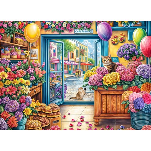 Puzzle 1000 teile blumenladen - puzzle,