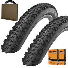 2x Schwalbe MTB Fahrrad Reifen Rapid Rob 26" 27,5" 29" schw. m/o Conti Schläuche