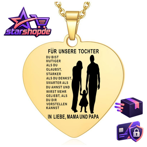 Halskette tochter herz - halskette,