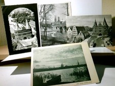 Lübeck / Schleswig-Holstein. 4 x Alte Ansichtskarte / Postkarte s/w, gel. 1929 u