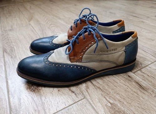 Men bugatti heels - heels, navy
