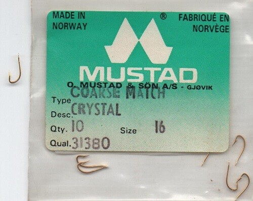 Mustad matchhaken gold - 10,