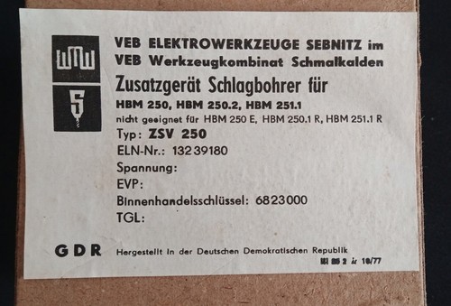 Zusatzgerät schlagbohrer zsv - zusatzgerät,