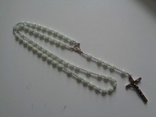 Rosenkranz geweiht weiß 45 cm