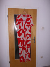 MONKI kurzarm Jumpsuit/Overall Damen Gr. XL rot gemustert