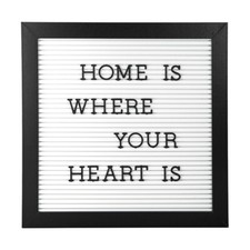 Stecktafel im Rahmen, 25cm x 25cm, mit 382 Buchstaben, Zahlen und Zeichen