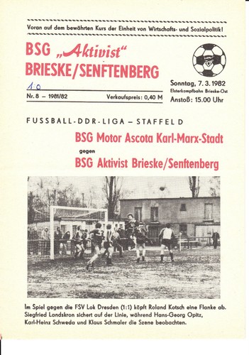 Ddr liga bsg aktivist - ddr-liga, 81/82