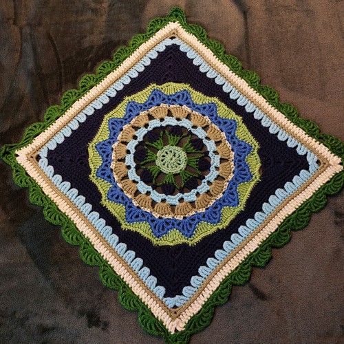 Granny square boho retro - square,