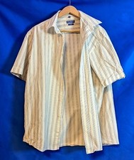 REDMOND Herren Hemd,   Gr. 45/46  XXL,   Farbe  Weiß Braun,    Gewicht 220g