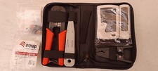 Netzwerk Werkzeug Set mit  RJ45 Stecker 4x | Crimpzange LSA Kabeltester LAN