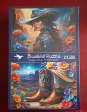 Puzzle Cowgirl & Boots Far