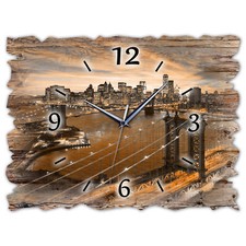 BM Holz Wanduhr leise lautlos