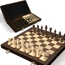 Schach Dame Set Holz 38 cm