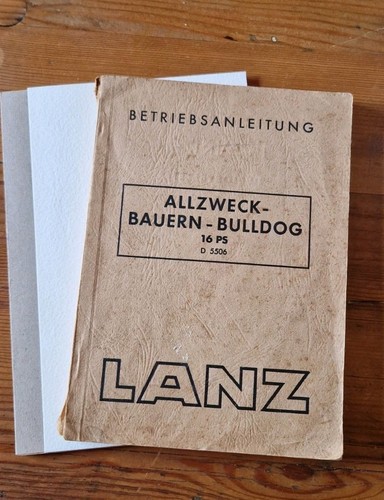 Lanz bulldog betriebsanleitung - bulldog,