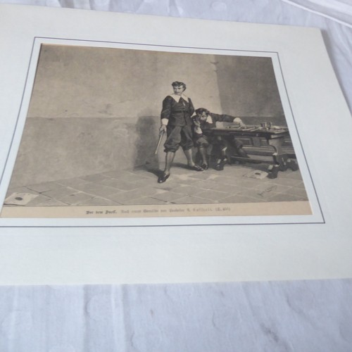 Stahlstich lithografie vor - stahlstich,