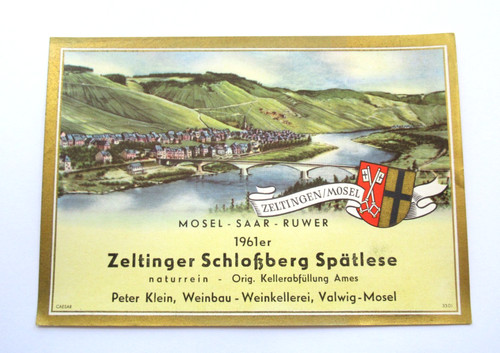 Vintage 1961 german wine - wine, label