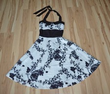 *NEU* Neckholder Party Tanzkleid Cocktailkleid in schwarz/weiß, Gr. S 36 38