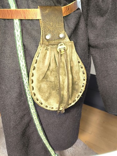 Leder gürteltasche larp - leder,