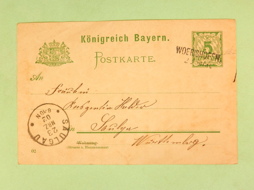 Bayern ganzsache 56ii l2 - ganzsache, 56ii/02,