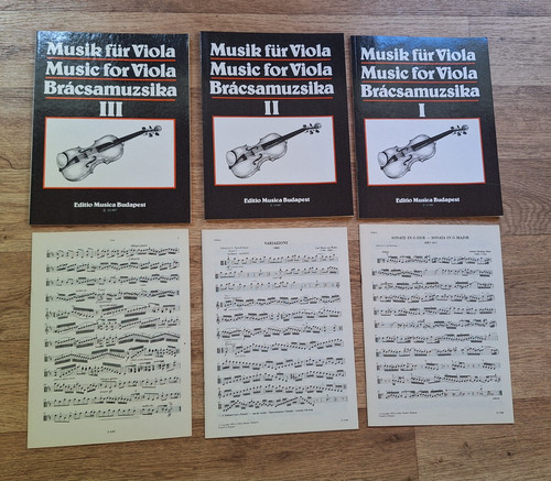 Musik für viola - für, +iii