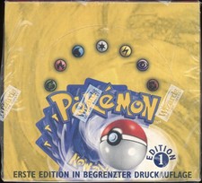 1999 Pokemon DEUTSCH 1. Edition Base Set Booster Box Display OPENED EMPTY