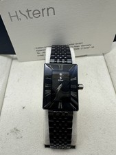 H. STERN Kristall Saphir Aga Stern Dark Navy 1P Diamant Quarz Uhr Selten