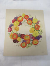 1937 Aquarell Annemarie KRÜGER Modezeichnerin / Werbezeichnerin - Blumen Bukett