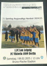 08.02.2025 1.FC Lok Leipzig - FC Viktoria Berlin - Programm Regionalliga