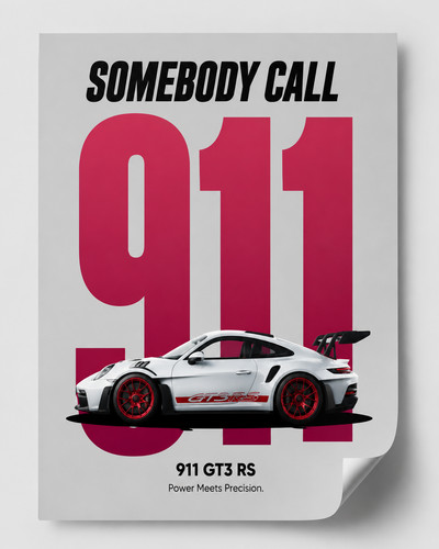 Porsche gt3 poster auto - porsche,