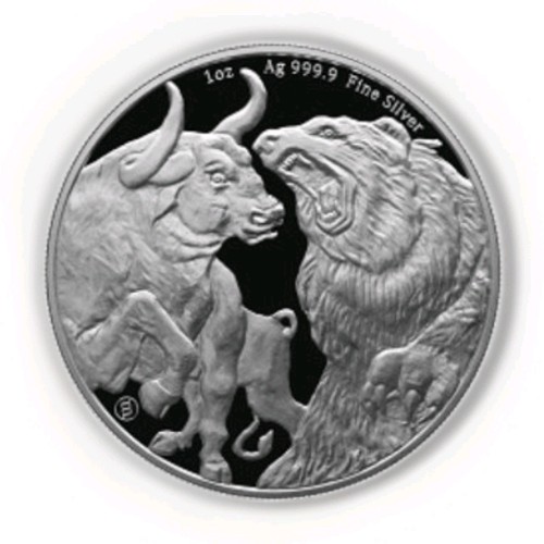Silbermünze 999 bull - 1, 999,9,