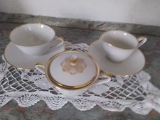 dekoratives  altes Geschirr  Set  mit Goldrand gepflegter Zustand