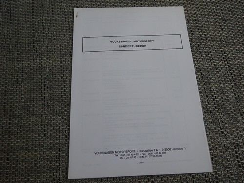Motorsport preisliste - vw,