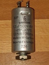 Elko Siemens 1,2/500 B2504 sp. 1,2uF 500V aus Grundig TK20 Tonband