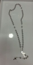 Kette Gebetskette Rosenkranz Silber 925 Bleigranulat 6 MM Necklace Silver 925
