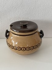 Suppenterrine Keramik braun Suppenschüssel mit Deckel 2 Henkel DDR Suppentopf