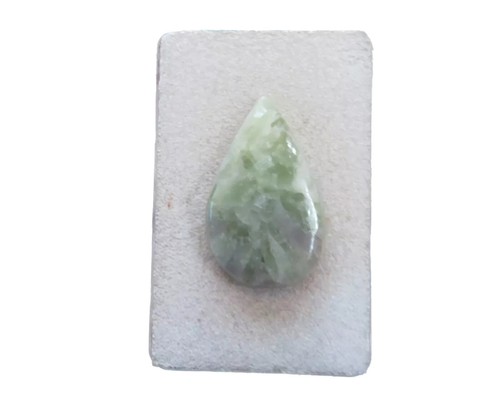 Grüner turmalinquarz cabochon - grüner,